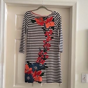 Tory Burch flowers and stripes casual dress